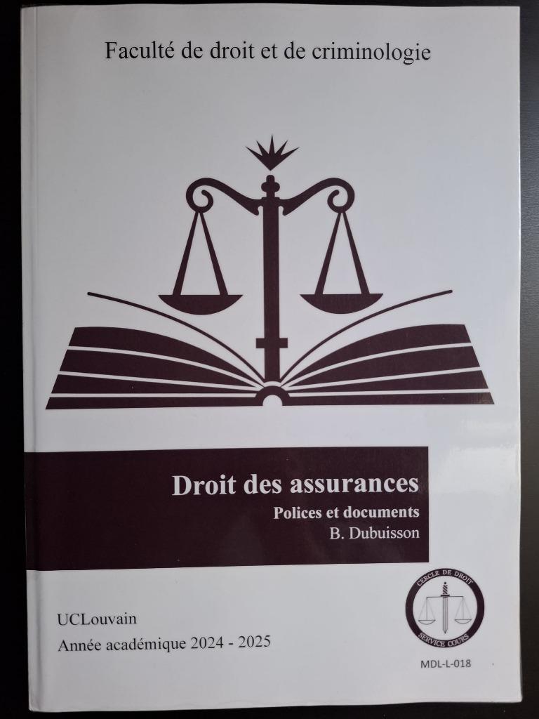 Droit des assurances (19e édition), Ophalen of Verzenden, Zo goed als nieuw