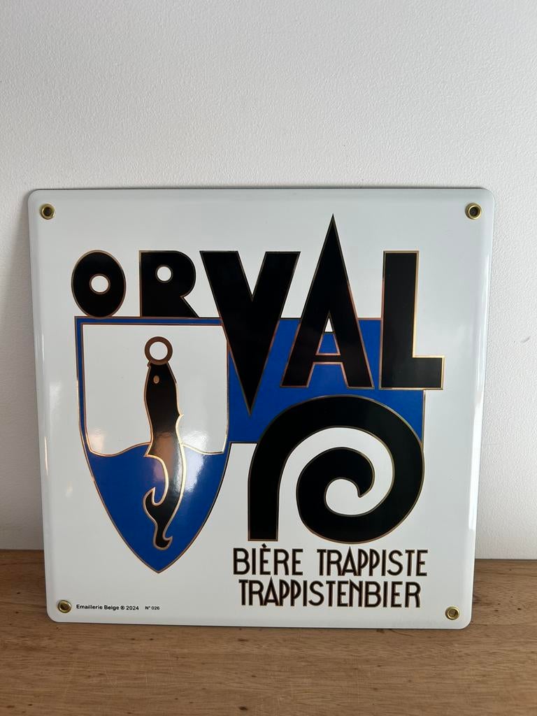 Plaque émaillée Orval numérotée  email (émaillerie belge), Verzamelen, Ophalen of Verzenden