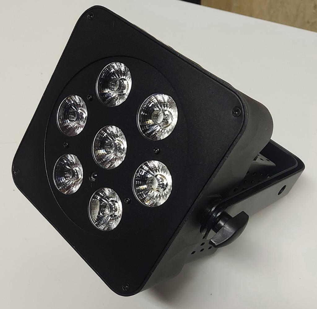 LightmaXX FLAT PAR COMPLETE 7x 10 Watt, RGBAW+UV, Muziek en Instrumenten, Ophalen, Zo goed als nieuw, Licht