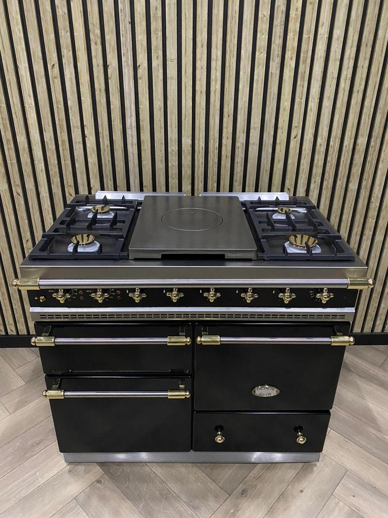 Prachtige Lacanche Zwart 100cm Gas + Pizza-Oven, 60 cm of meer, Grill, Ophalen of Verzenden, Zo goed als nieuw
