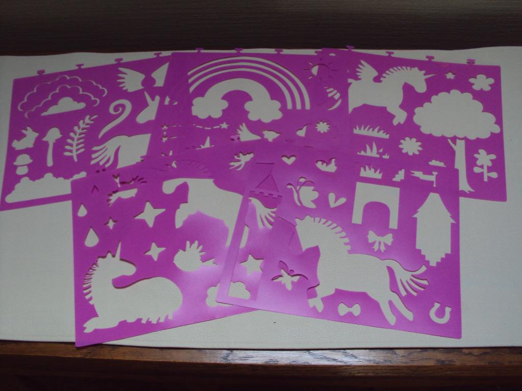 Set van 5 sjablonen eenhoorn / unicorn.  NIEUW !, Kinderen en Baby's, Ophalen of Verzenden