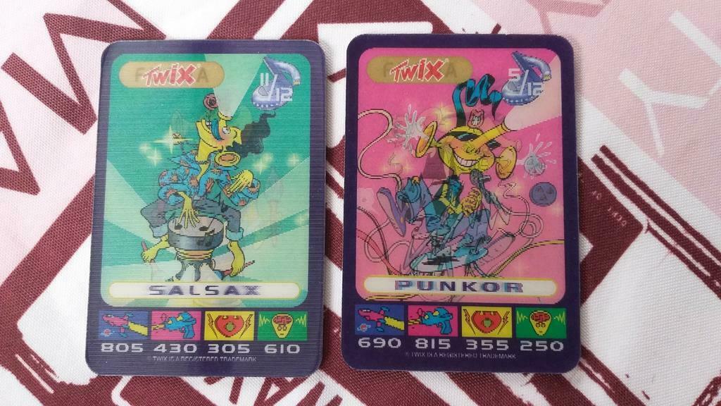 Lot de 2 cartes Spacix - série Twix, Verzamelen, Ophalen of Verzenden, Gebruikt, Speelkaart(en)