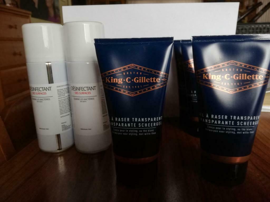 5 x GEL RASAGE peaux sensibles + 2 x Spray désinfectant, Ophalen of Verzenden, Nieuw