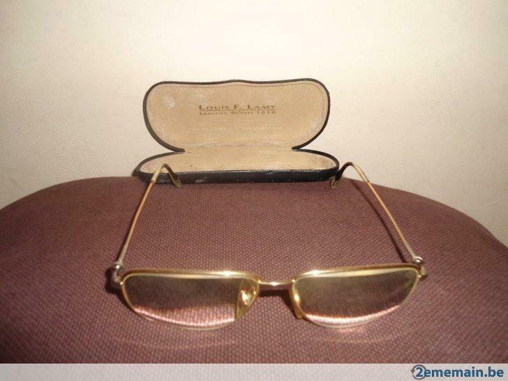 Prachtige antieke lunette met gouden frame ASTON MARTIN EXCL, Overige merken, Gebruikt, Overige kleuren, Ophalen of Verzenden