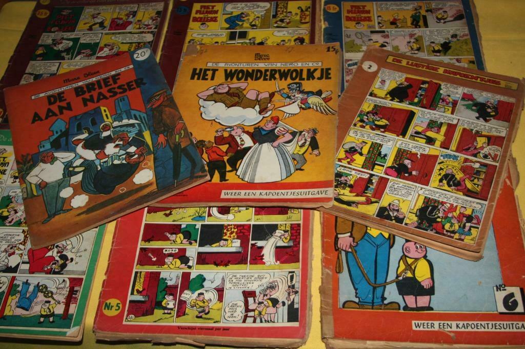 9x oude strips Marc Sleen ( zeer slechte staat ), Gelezen, Marc Sleen, Ophalen of Verzenden, Meerdere stripboeken