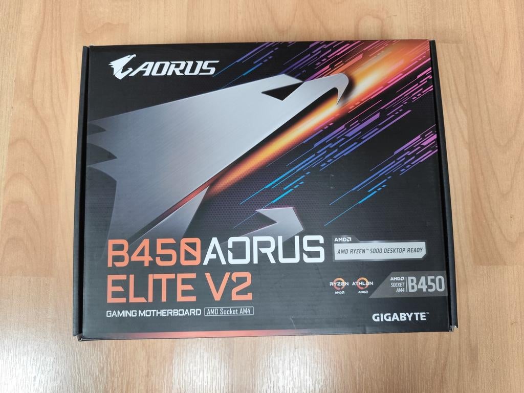 Gigabyte Aorus B450 Elite V2 — AM4 + garantie, Computers en Software, Moederborden, Gebruikt, DDR4, Ophalen of Verzenden, Socket AM4
