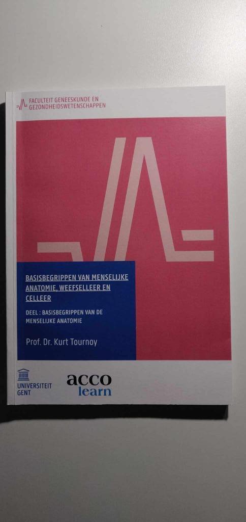 Basisbegrippen van de menselijke anatomie, Boeken, Ophalen, Zo goed als nieuw, Hogeschool, Acco