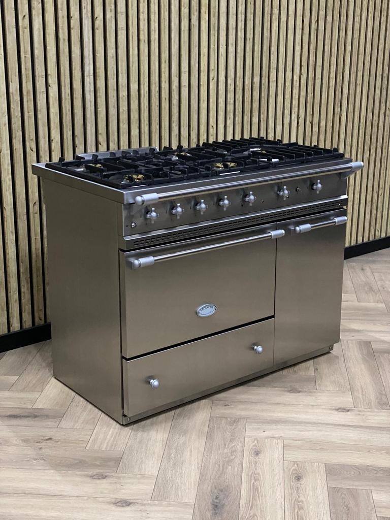 Luxe Lacanche Inox 110cm Gasoven + Warmhoudkast, Ophalen of Verzenden, Grill, Elektrisch