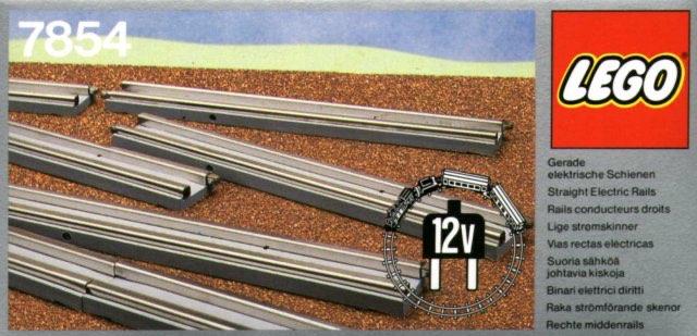 LEGO 7854 12 VOLT Rechte middenrail, Enfants & Bébés, Jouets | Duplo & Lego, Utilisé, Lego, Briques en vrac, Enlèvement ou Envoi