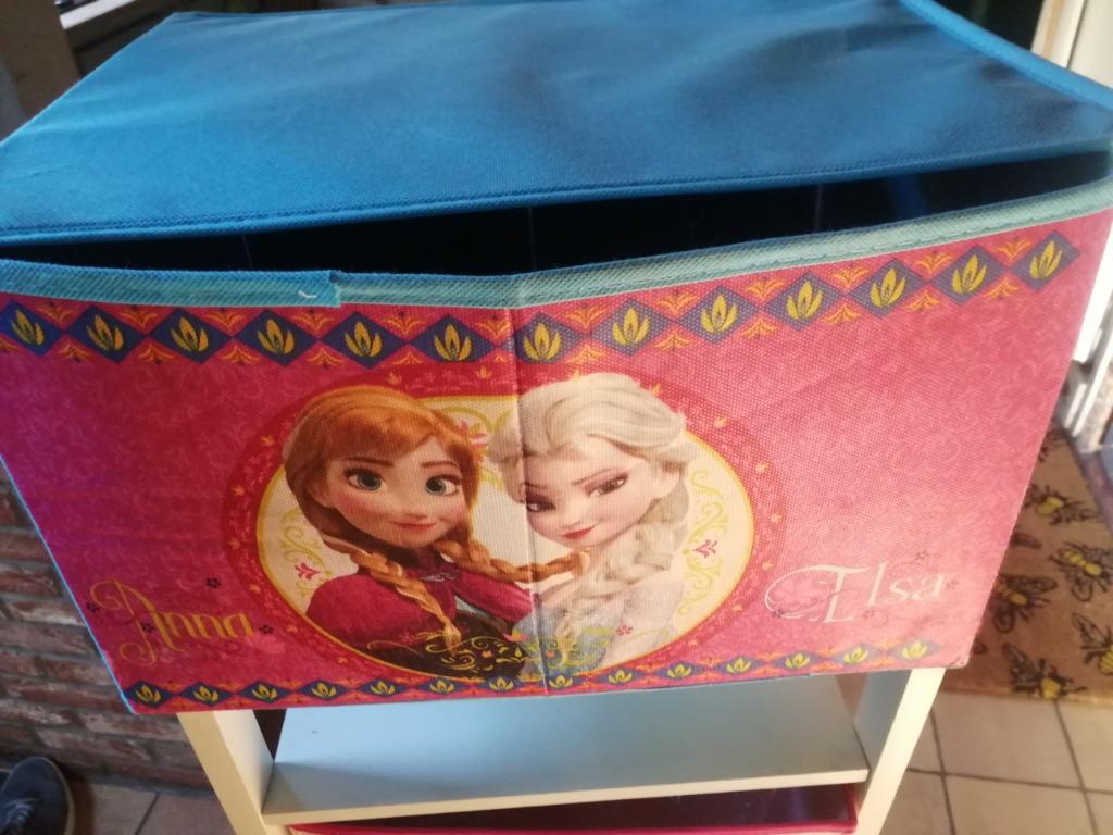 cube de rangement reine des neiges 34x38x29 tissu, Enlèvement ou Envoi, Utilisé