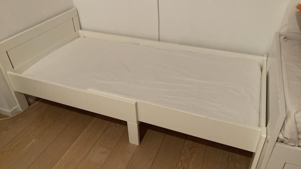 Lit réglable, Une personne, Utilisé, 200 cm, Blanc