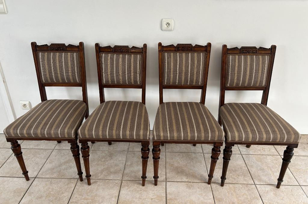 Suite de 4 chaises d'époque EMPIRE !, Antiquités & Art, Antiquités | Meubles | Chaises & Canapés, Enlèvement