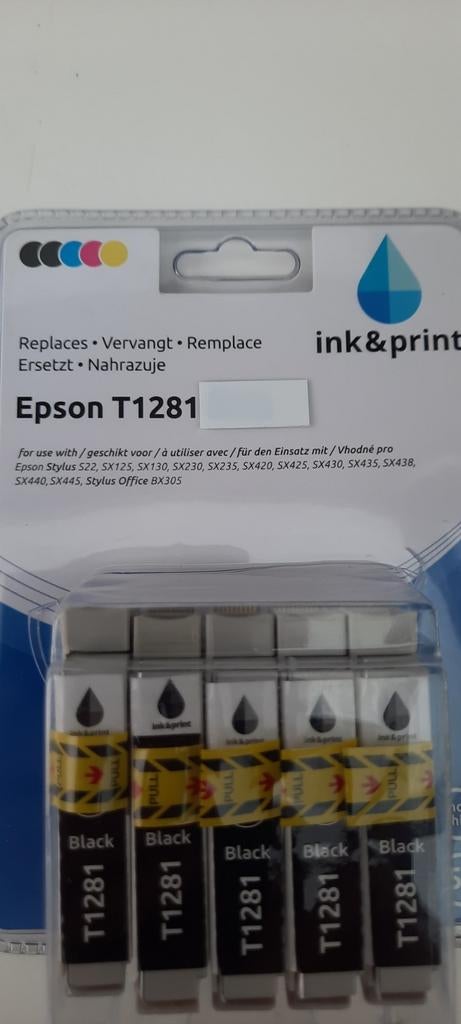 25 Nieuwe Inktpatronen ZWART + 2 GELE voor vele Epson Types, Ophalen of Verzenden, Nieuw, Cartridge, EPSON