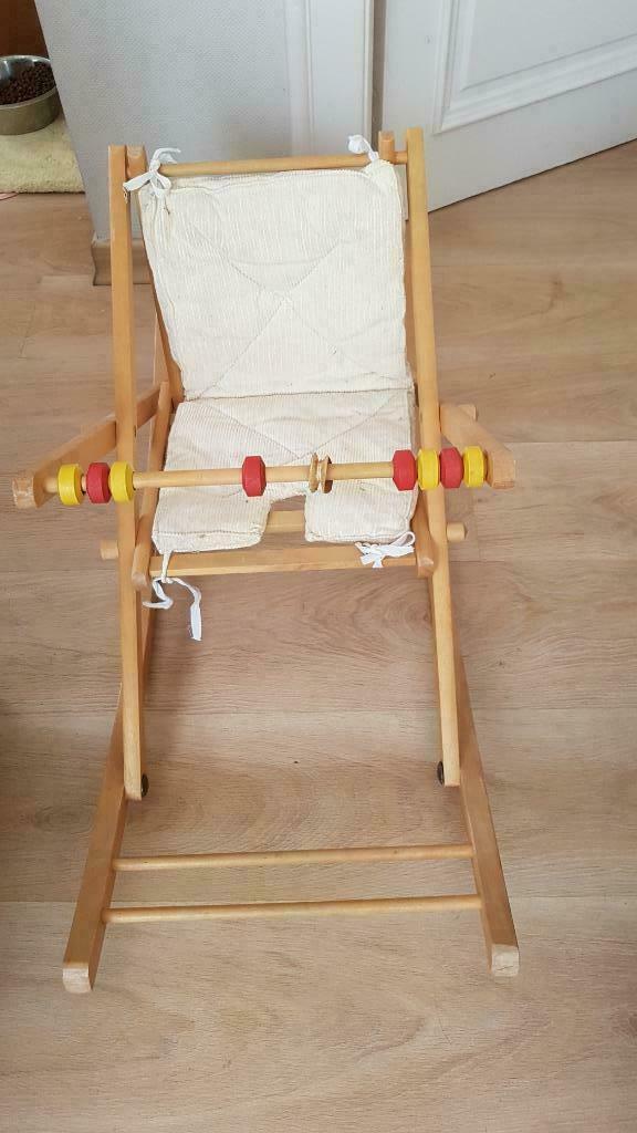 schommelstoel hout, Kinderen en Baby's, Ophalen of Verzenden, Gebruikt