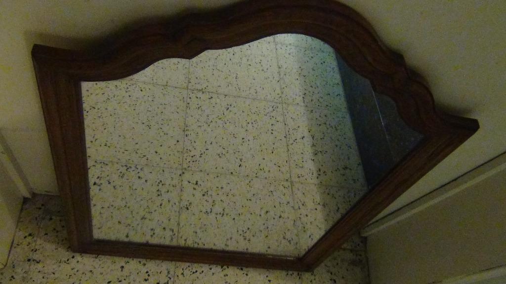 miroir en chêne de plus de 50 ans, Ophalen, Rechthoekig, Minder dan 50 cm, Minder dan 100 cm