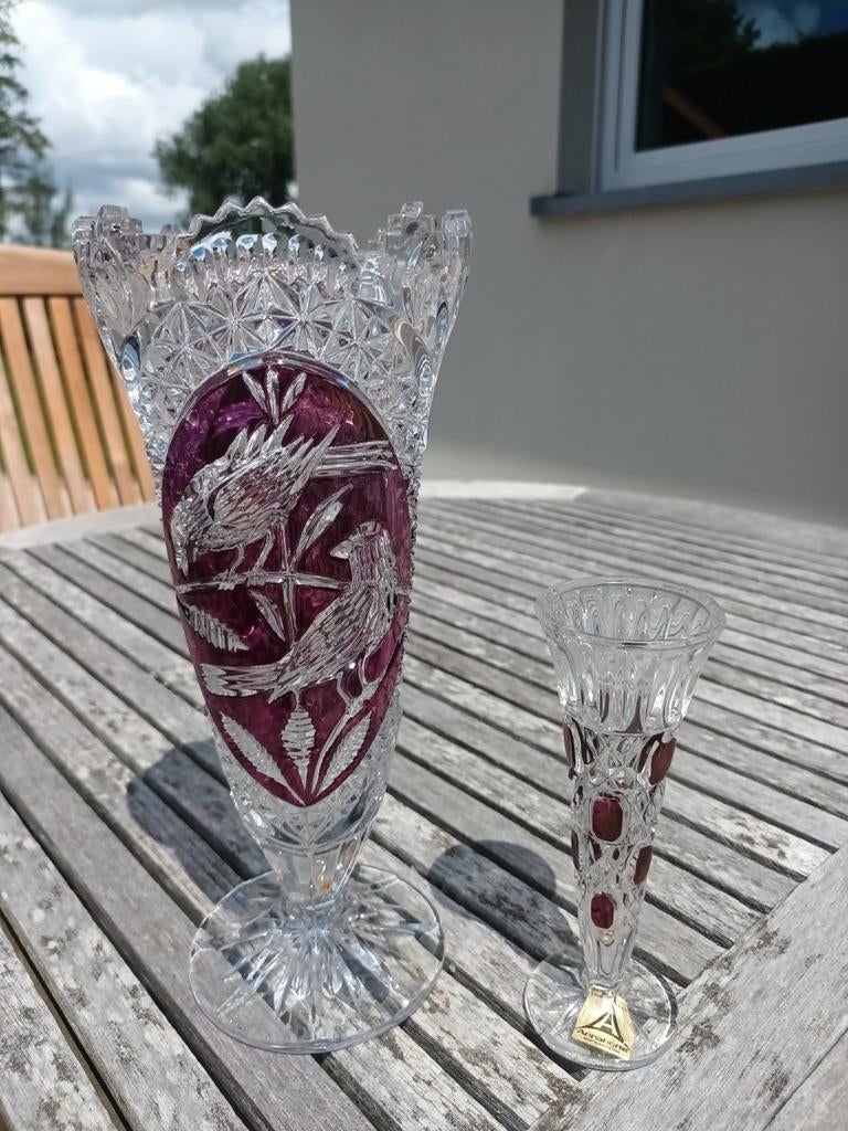 2 vases en cristal Hofbauer des années 1970, Enlèvement