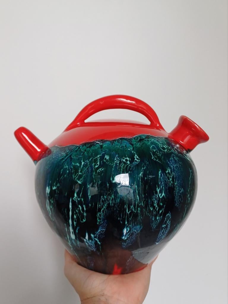 Grand vase/cruche vintage style lave, Enlèvement ou Envoi
