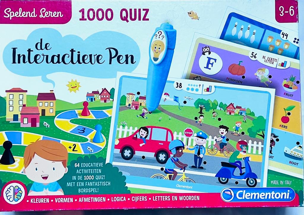 Clementoni – De Interactieve Pen 1000 Quiz, Ophalen of Verzenden, Gebruikt