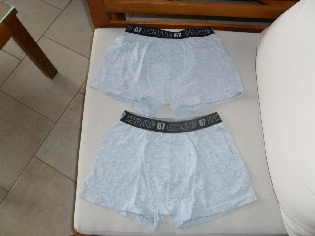 set van 2 grijze boxers maat 146, Ophalen of Verzenden, Nieuw, Jongen, Nacht- of Onderkleding