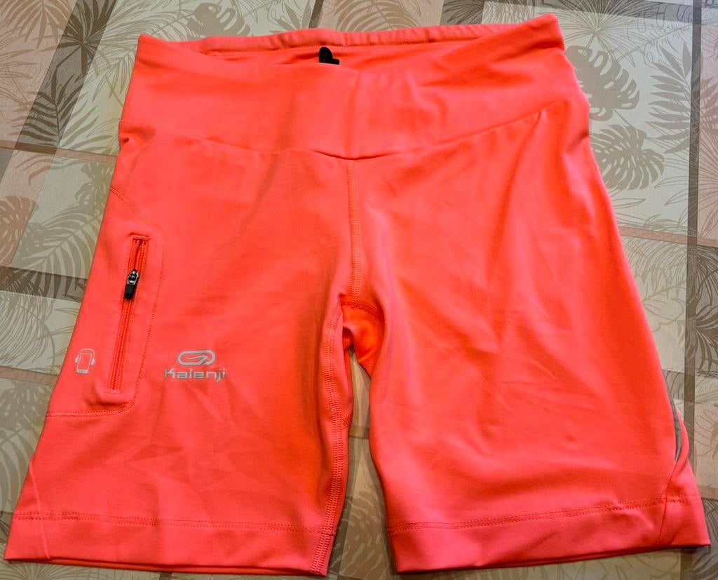 Mooie dames sportbroek met zakje op 1 pijp M, Maat 38/40 (M), Kalenji, Oranje, Ophalen of Verzenden