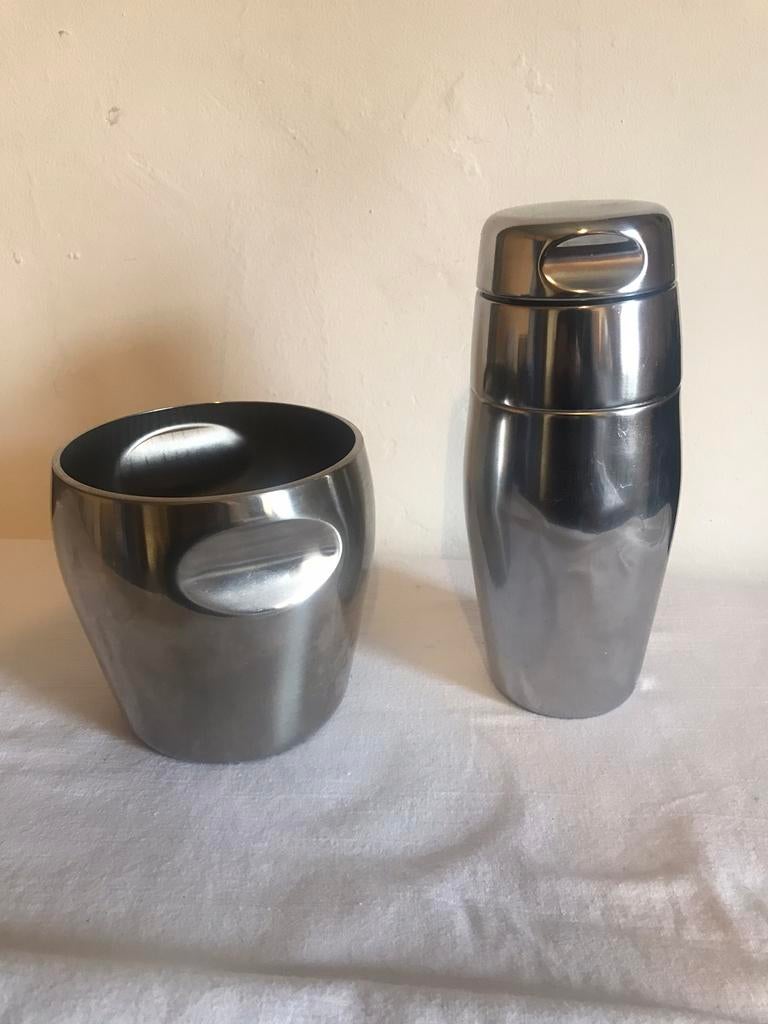 Alessi: vintage ijsemmer en shaker, Gebruikt