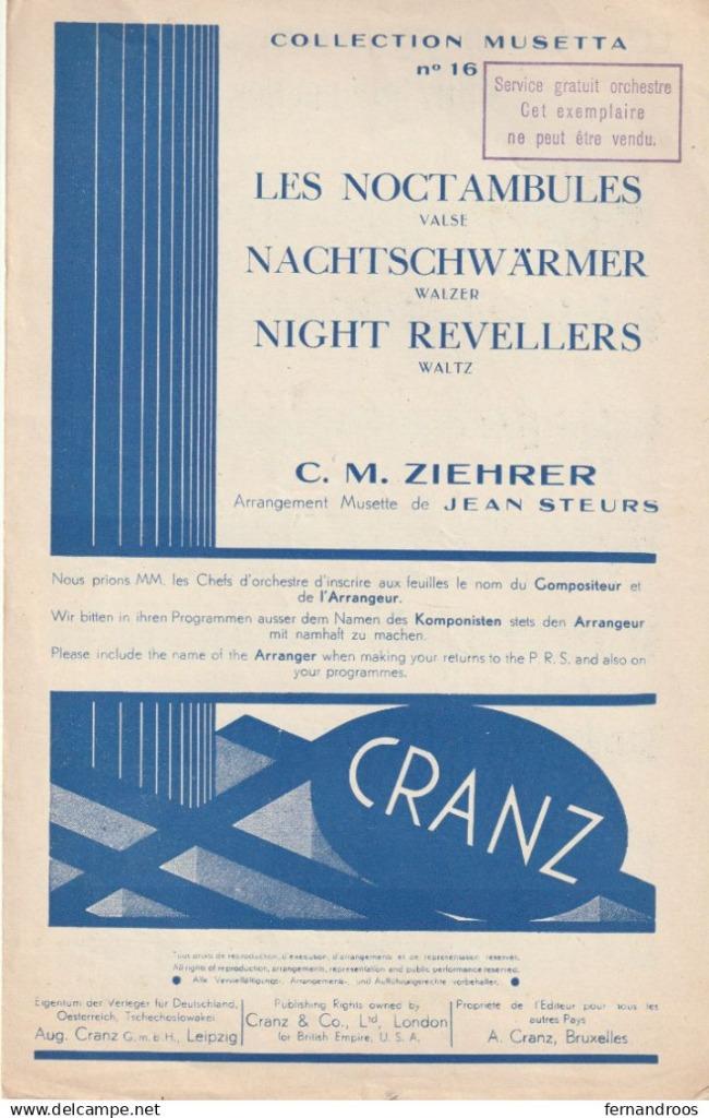 LES NOCTAMBULES NACHTSCHWARMER NIGHT REVELLERS VALSE PARTITI, Enlèvement ou Envoi, Utilisé, Artiste ou Compositeur