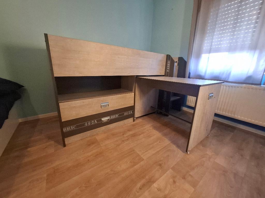 Hoogslaper met buro, Enlèvement, Utilisé, Lit mezzanine