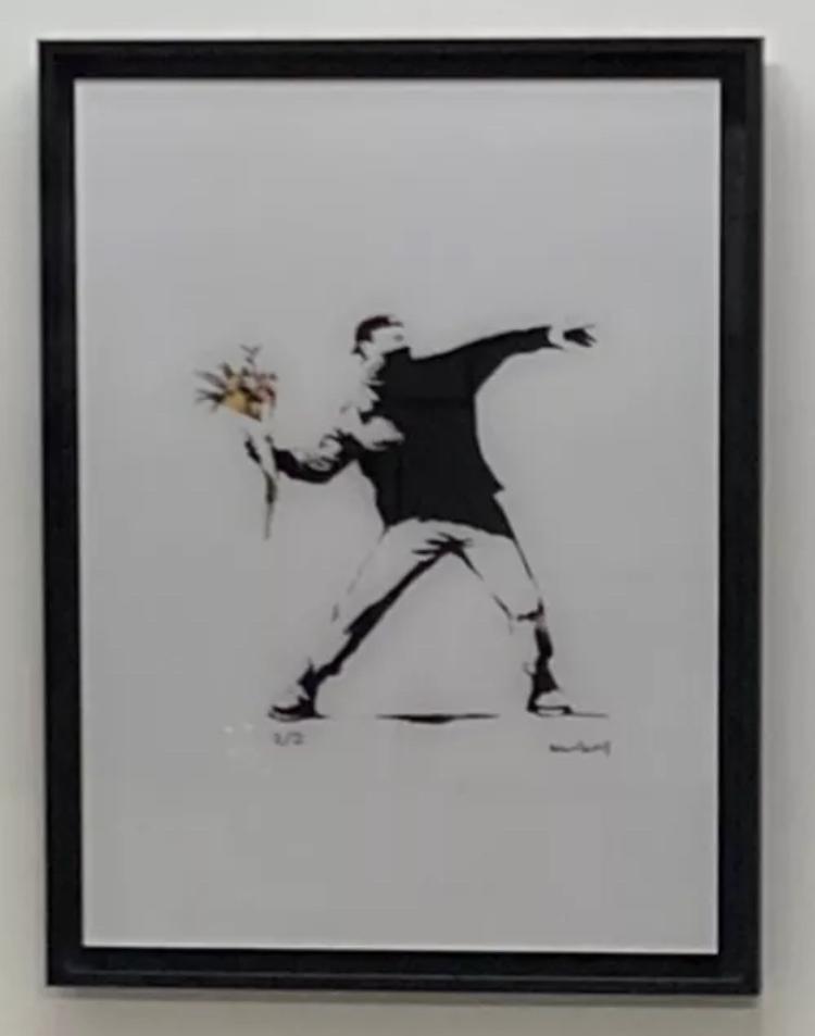 BANKSY: opdruk op acrylglas. Uitstekende afwerking, Ophalen of Verzenden