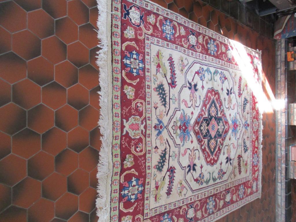Handgeknoopt tapijt, Ophalen, Zwart, Perzisch, 150 tot 200 cm
