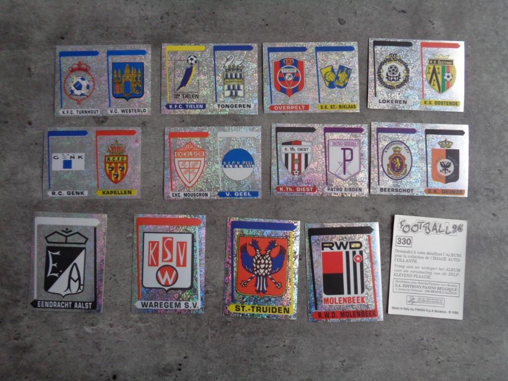 PANINI VOETBAL STICKERS FOOTBALL 96 PLAATJES EN EMBLEMEN, Verzenden