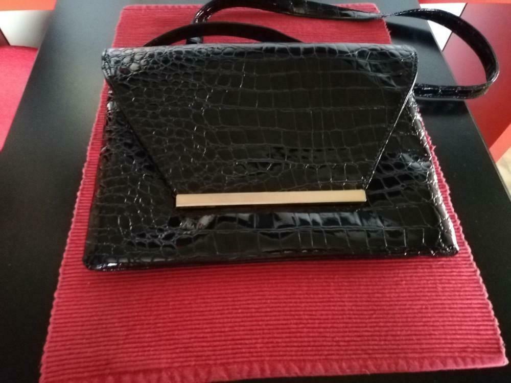 Sac, pochette effet croco. Noir NEUF, Bijoux, Sacs & Beauté, Sacs | Sacs Femme, Enlèvement, Comme neuf, Noir
