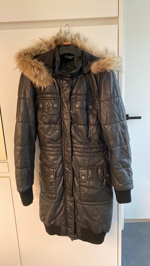 Oakwood lederen jas dames, Enlèvement, Comme neuf, Taille 38/40 (M), Noir