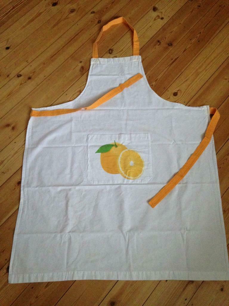 Tablier Cuisine Orange - Keukenschort Sinaasappel, Envoi, Neuf, Orange, Tablier