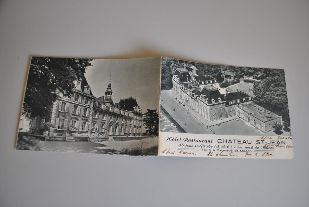 France Flyer Hotel-Restaurant Chateau Saint-Jean Macon, Livres, Envoi