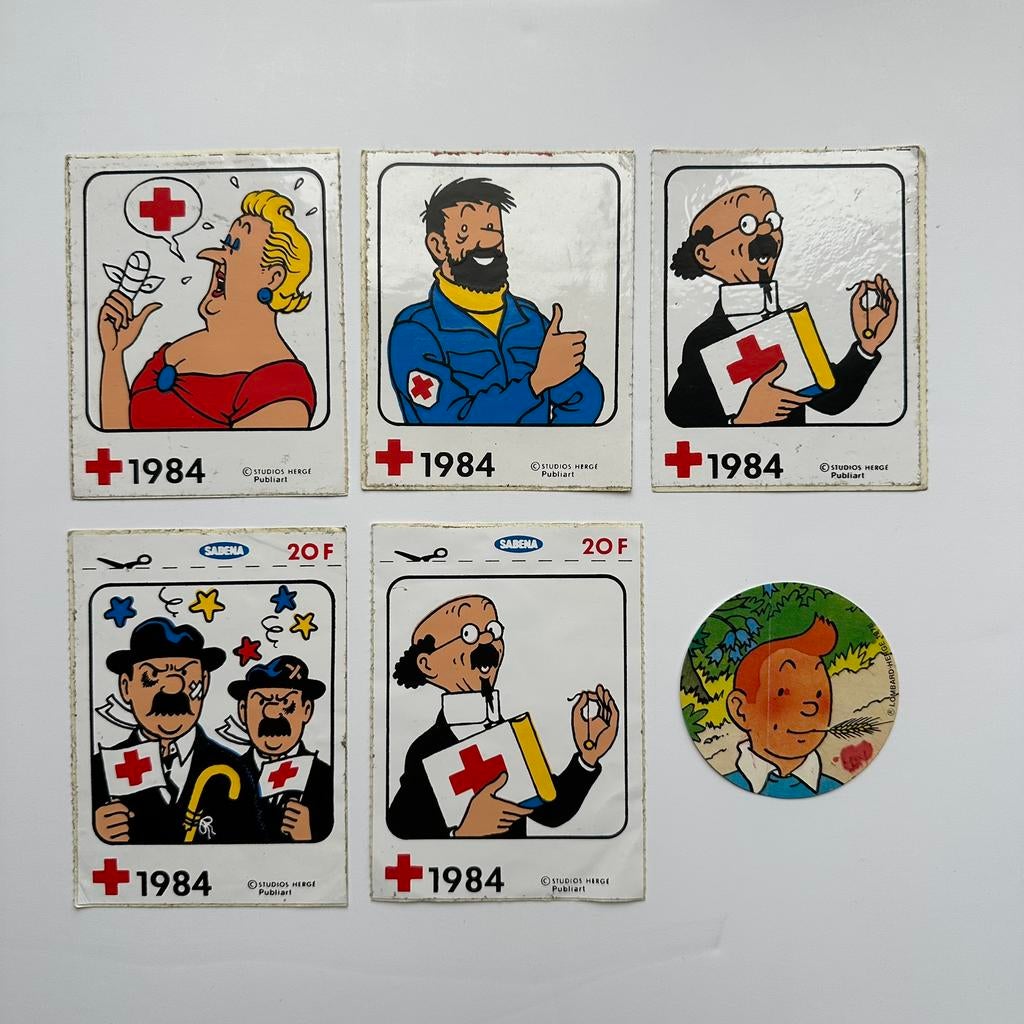 Tintin, Gaston Lagaffe, Schtroumpfs.. : divers autocollants, Verzamelen, Verzenden, Overige figuren, Zo goed als nieuw, Plaatje, Poster of Sticker