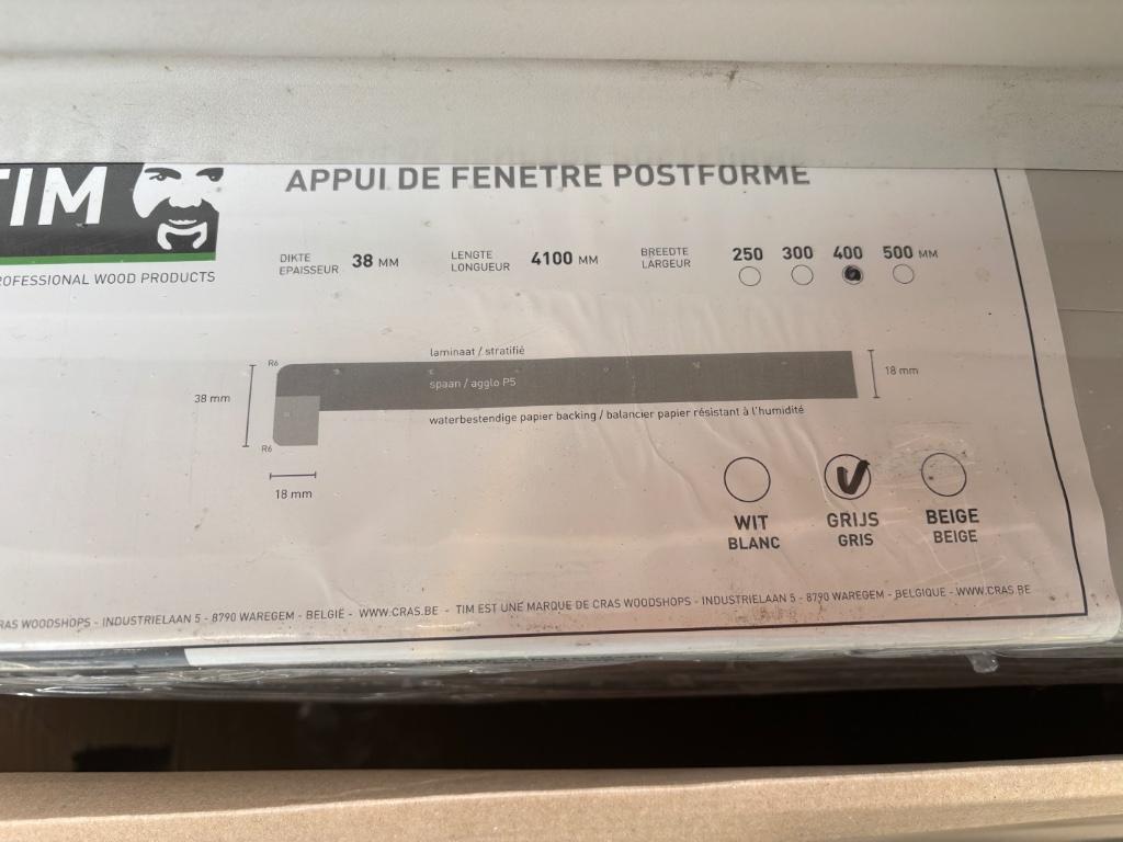 APPUI DE FENETRE POSTFORME, Enlèvement, Neuf