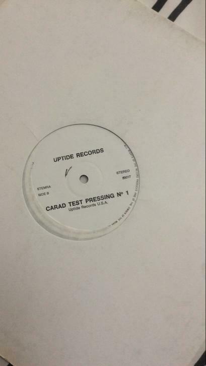 Carad test pressing Nº1, Uptide records, STEMRA, Enlèvement ou Envoi