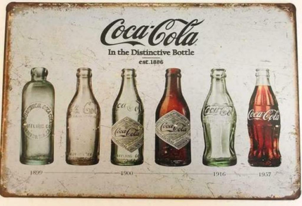 Coca Cola retro look metalen wandplaat, Ophalen of Verzenden, Nieuw, Reclamebord