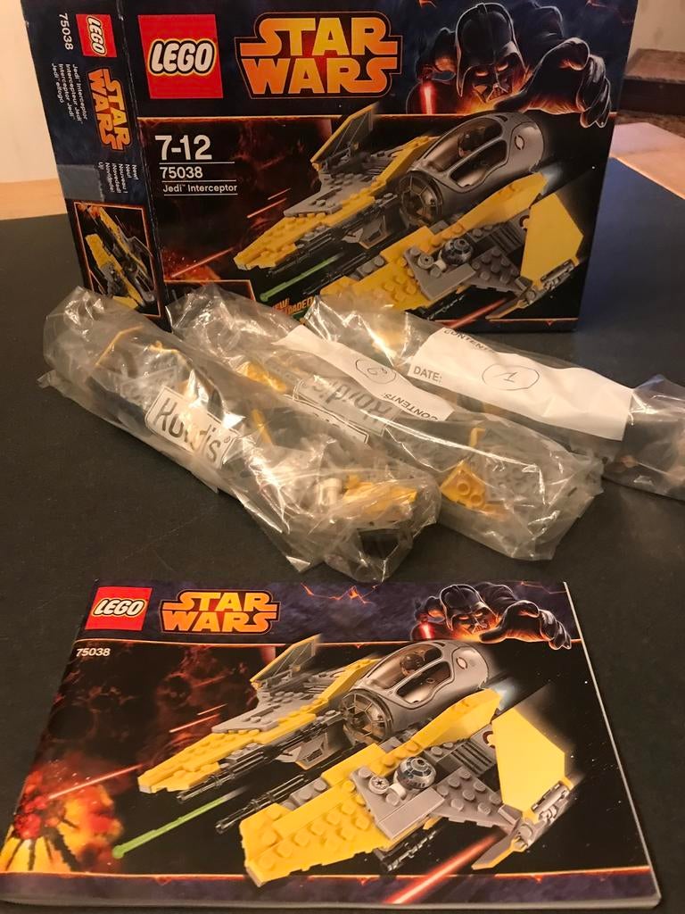 LEGO - Star Wars - Jedi Interceptor - 75038, Ophalen of Verzenden, Zo goed als nieuw, Complete set, Lego