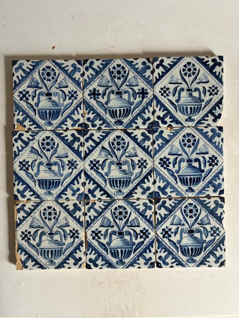 Antieke wandtegeltjes 10x10 cm, Enlèvement ou Envoi