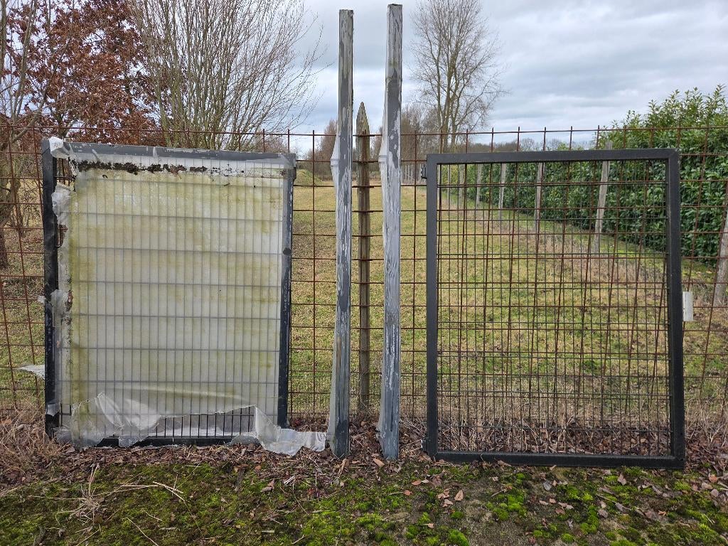 dubbele draaipoort 3m breed, Tuin en Terras, Ophalen, Staal, Zo goed als nieuw, 150 tot 200 cm