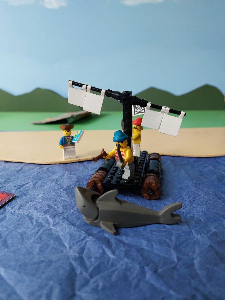 Lego Pirate 6257 Het vlot van de schipbreukeling, Gebruikt, Lego, Ophalen of Verzenden, Compleet
