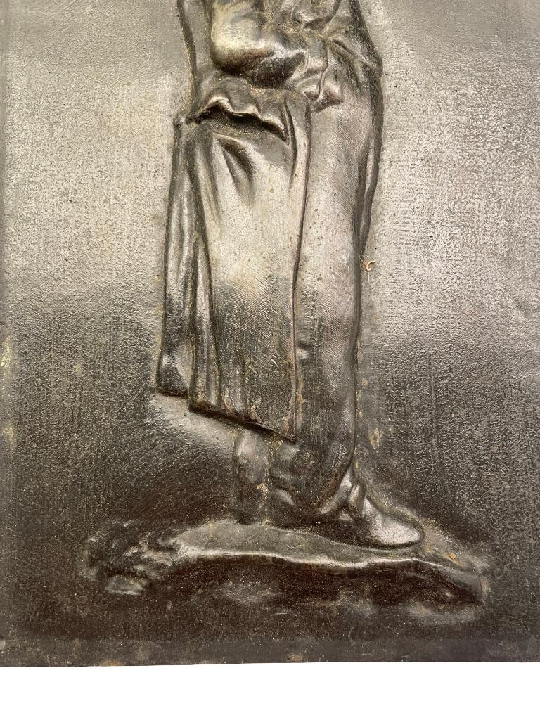 Bas-relief bronze Pierre-Jean de Béranger XIXe, Enlèvement ou Envoi, Bronze