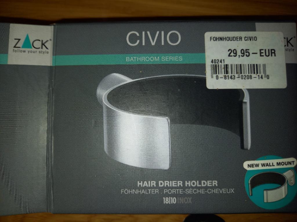 Zack porte sèche-cheveux NEUF, Huis en Inrichting, Badkamer | Badtextiel en Accessoires, Ophalen, Nieuw, Overige typen