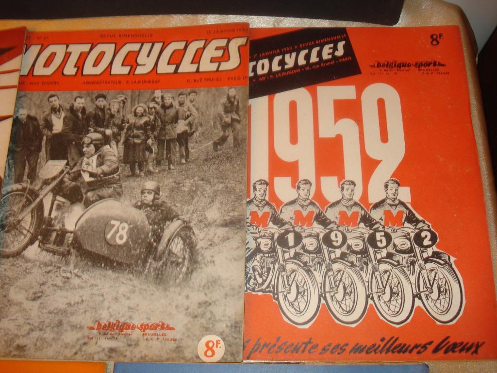MOTOCYCLES Lot de 7 Anciennes Revues 1952, Livres, Enlèvement ou Envoi, Utilisé, Général