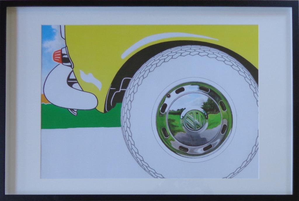 ANTOON DE CLERCK / AUTOWIELDEKSEL / KLEURZEEFDRUK / 63x93cm, Enlèvement