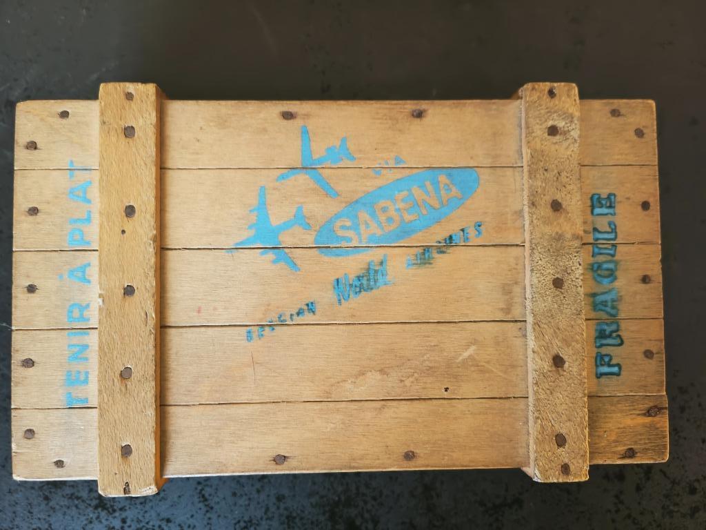 Coffret en bois Sabena, Collections, Souvenirs Sabena, Utilisé, Enlèvement