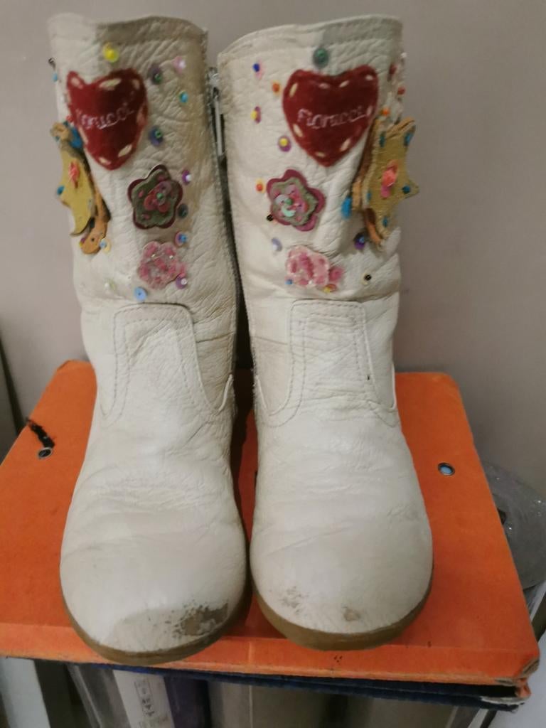 Très belles bottes en cuir pour filles de la marque Fiorucci, Enlèvement ou Envoi, Utilisé