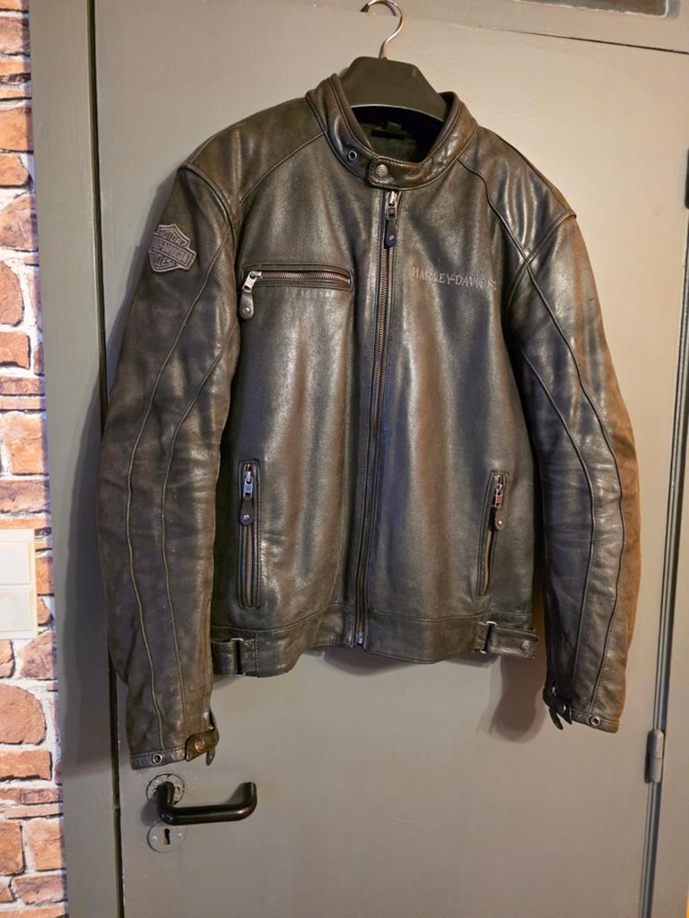 Veste cuir Harley davidson taille slim L, Motos, Enlèvement