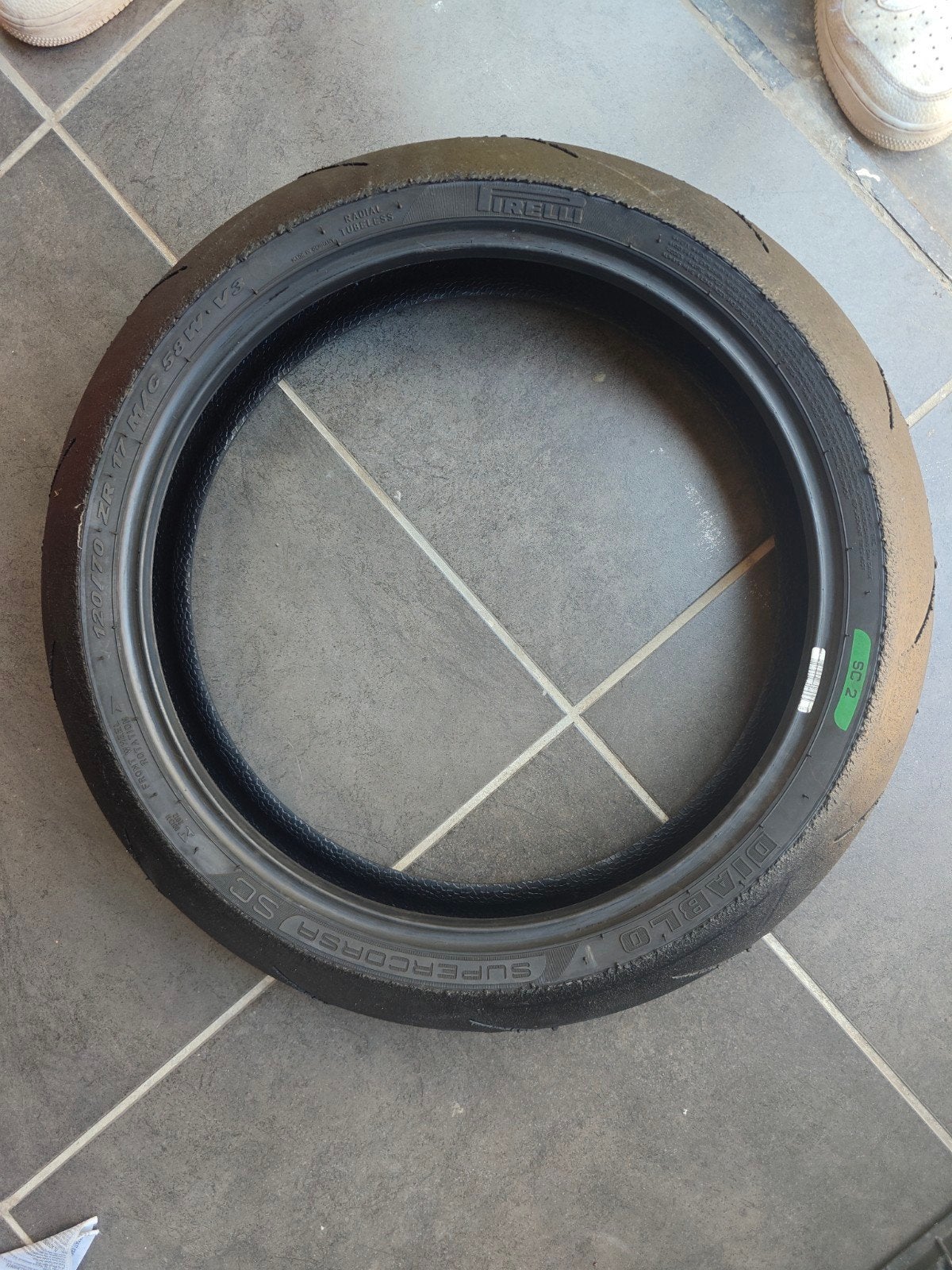 Pirelli supercorsa SC2 120/70, Motos, Enlèvement ou Envoi, Utilisé